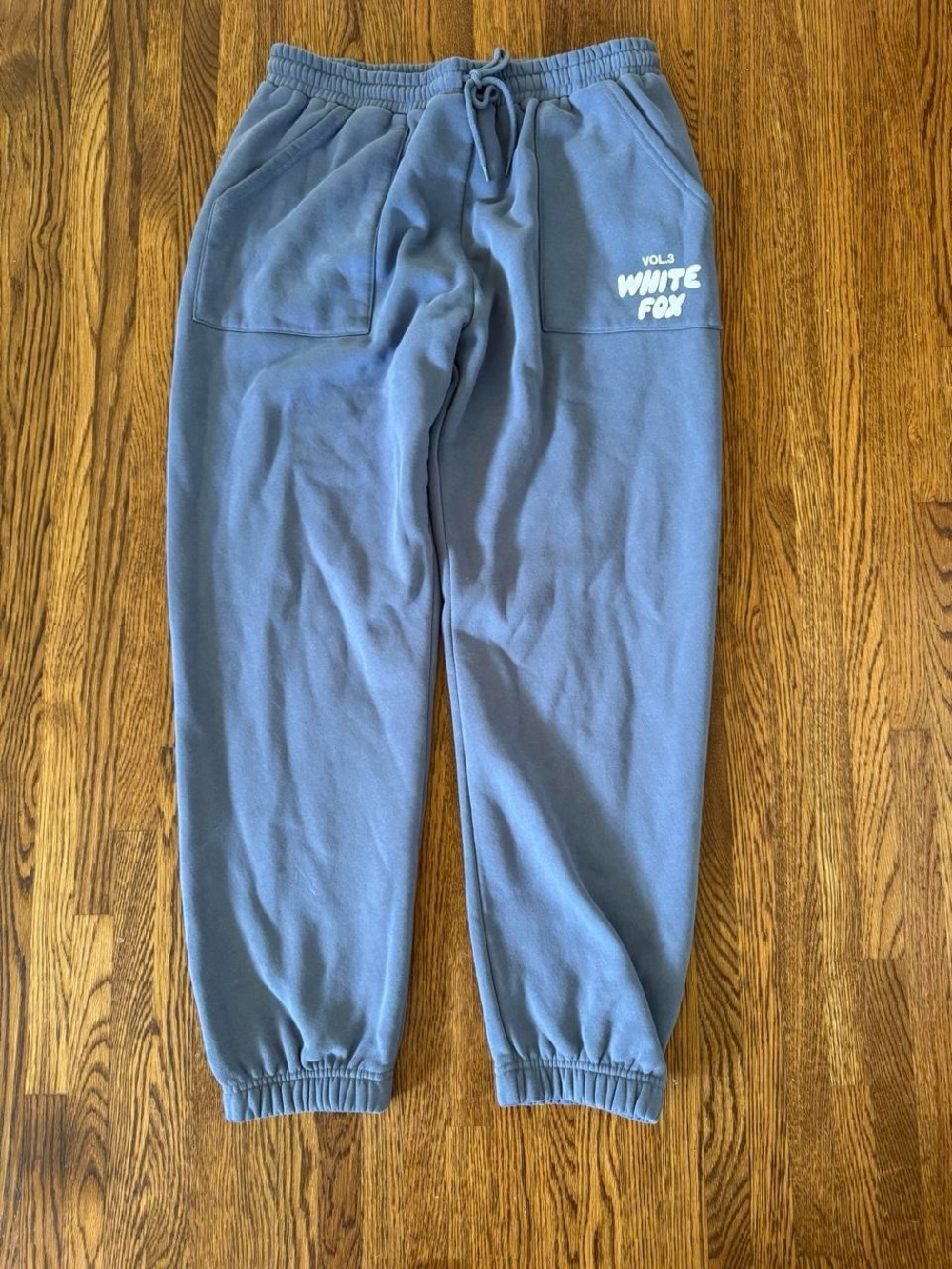 White Fox Blue Sweatpants